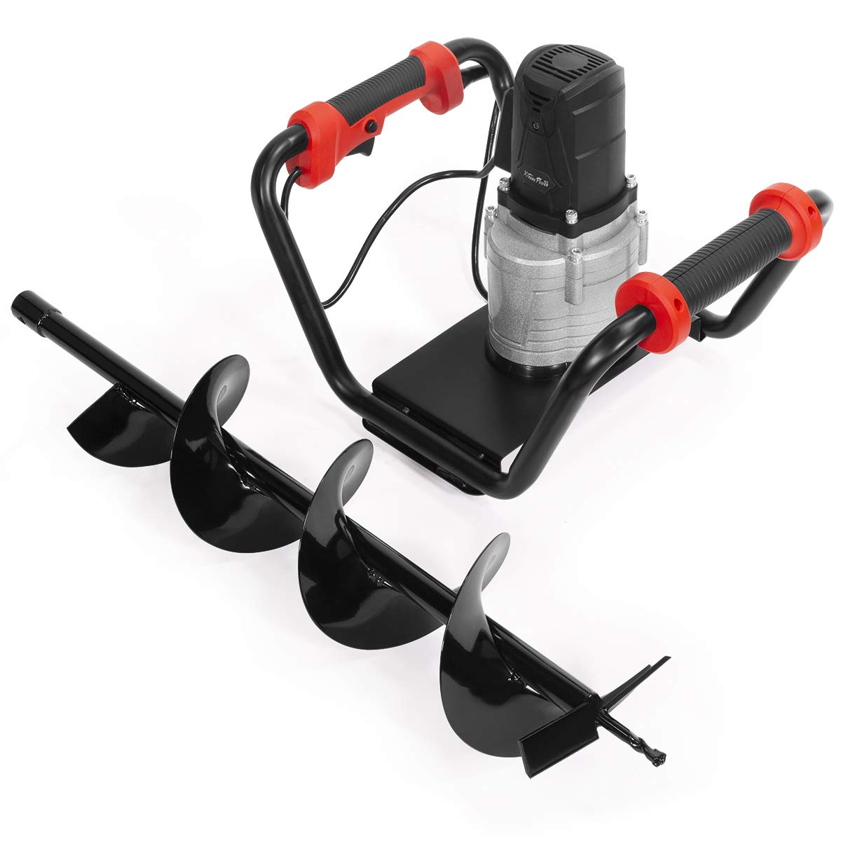 XtremepowerUS 1500W Electric Post Hole Digger Earth Auger Dig Hole Fence Post Hole Digging, Tree Planting with 6" Digging Auger Bit Set, 3/4" Shaft