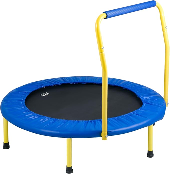 VEVOR 3FT Trampoline 36" Indoor/Outdoor for Toddlers, Foldable Mini Baby With Foam Handle, Recreational Birthday Gift