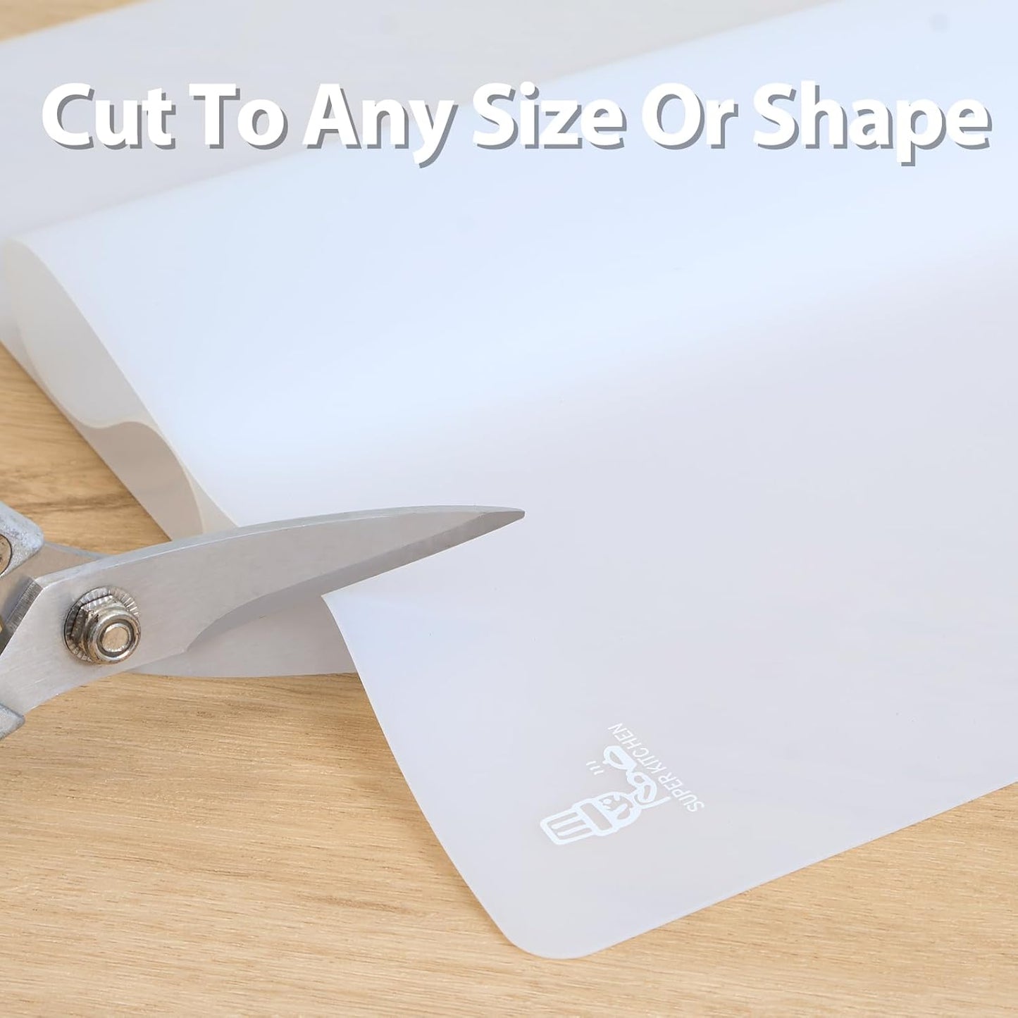 Skiennix Thick Silicone Counter Mat - Heat Resistant Kitchen Table Protector | Large 23.4" x 15.6" Clear