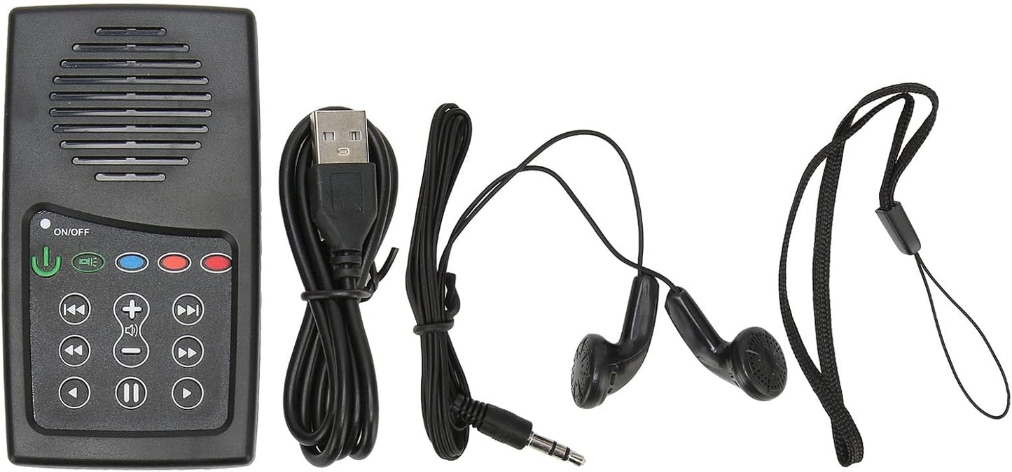 Zopsc 8G 350mAh Solar Powered Bible Reader, Portable Electronic Bible Audio Player Built in Capacity for Seniors