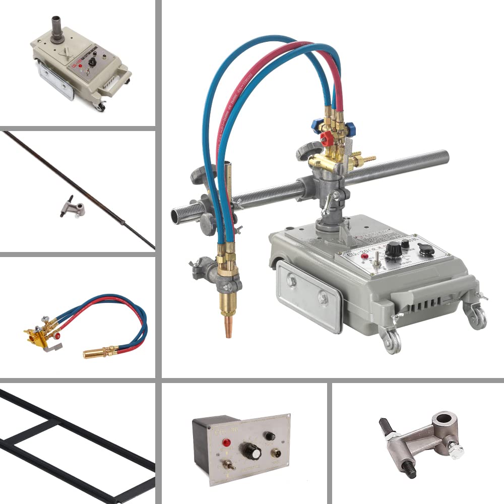 Automatic Track Torch Gas Pipe Cutting Straight Linear Gas Cutting Machine Efficient Flame Gas Cutting Portable Flame Cutting Track Torch Cutter (Acetylene+Oxygen), Three of 27.55"(70cm) Tracks