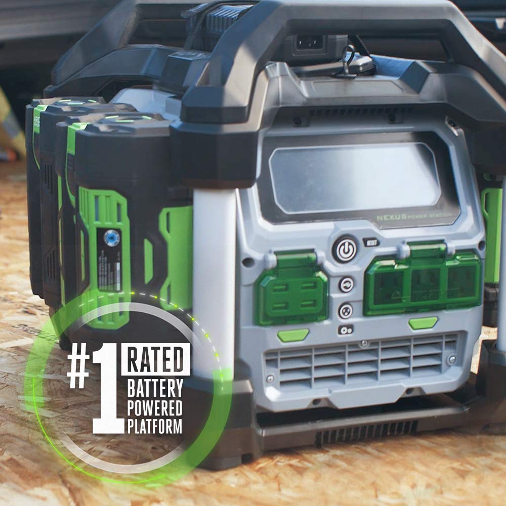 EGO POWER+ Portable Power Station, 3000W, Battery Powered, Inverter Generator for Home and Outdoor, Includes (2) 56V 7.5Ah Batteries and Charger - PST3042