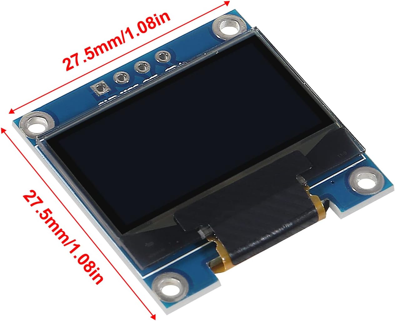 DWEII 6PCS I2C 128X64 0.96 Inch SSD1315 R3 OLED Display Module IIC Display Module Yellow Blue Two-Color Display