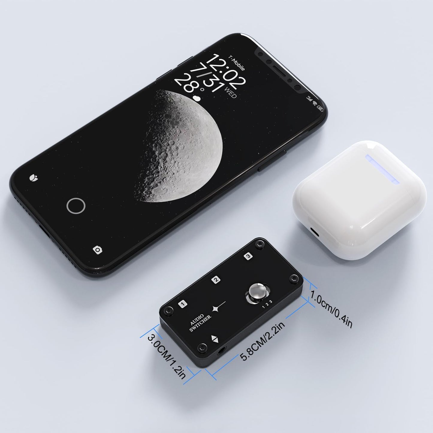 cooidea 3.5mm 1 3 3 1 3.5mm 3 Stereo Audio Switcher Support in Out or in Out with Audio Cable, Ports AUX Audio Speaker