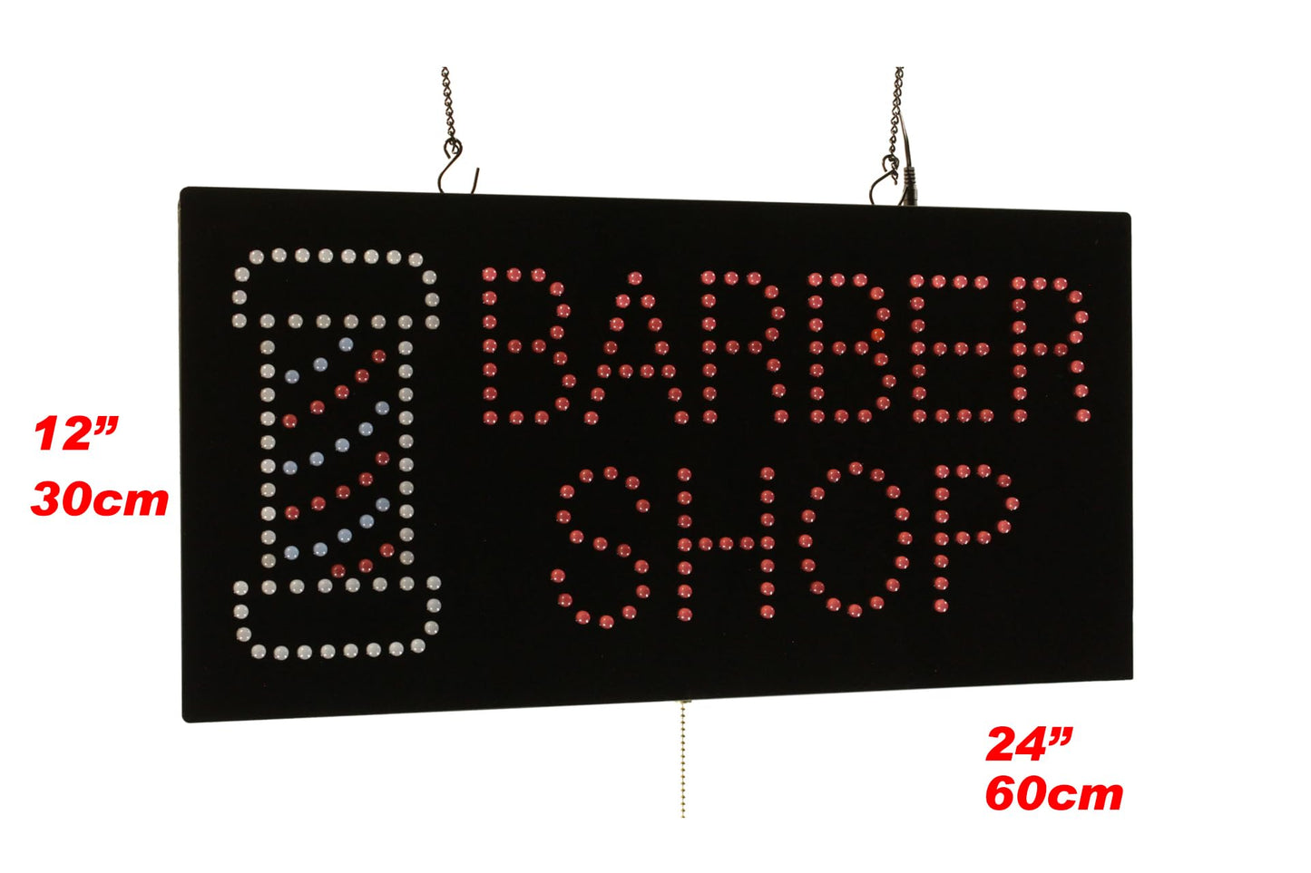 Barber Shop Sign, 24"x12", 60x30cm, TOPKING, LED, Neon, Florescent, Signage, Signboard, Display, Billboard, Screen, Grand Opening, Gift