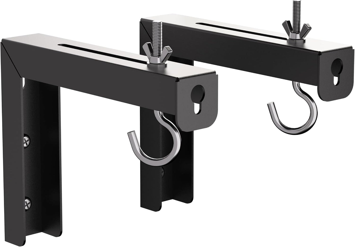 suptek 6 inch 66 lbs, 30 PRL001B, (1 Universal Projector Screen Wall Mount L-Brackets Wall Hanging Mount Adjustable
