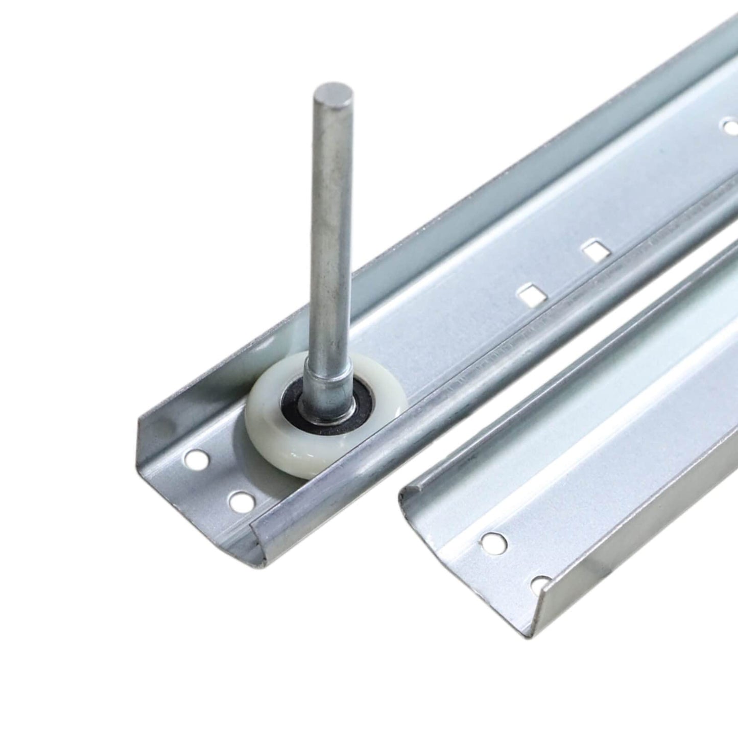 Garage Door Vertical Track Replacement,76 Inch Spliced Track for Garage Doors, Galvanized Steel Hardware Tracks for Left and Right Vertical Brackets, Compatible with 2 Inch Rollers