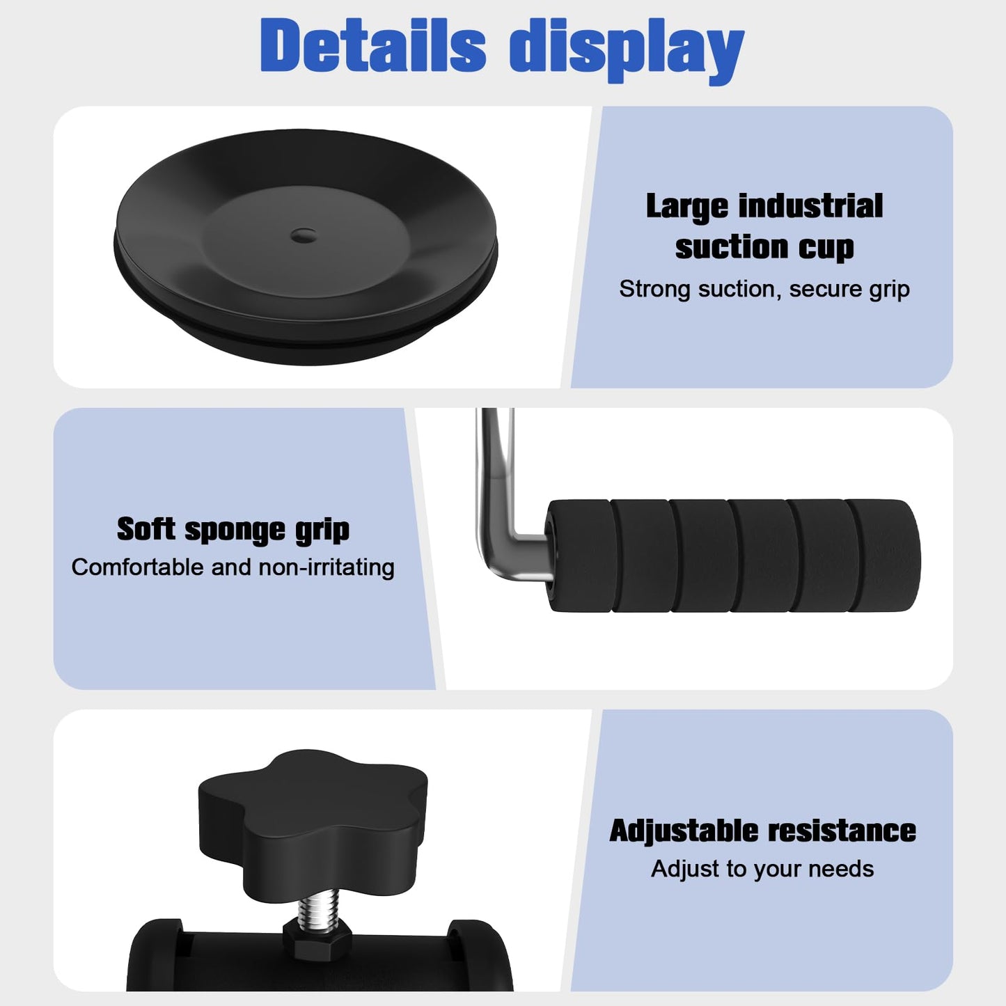 Arm Bike for Rehabilitation Exercise for the Elderly, Physical Therapy Equipment, Designed for Arm and Shoulder, Adjustable Resistance, Industrial Suction Cup Fixation, Black, Home Use