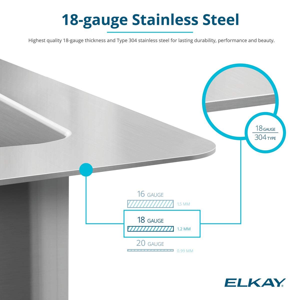 Elkay ECTSRAD33226TBG3 Crosstown 18 Gauge Stainless Steel 33" x 22" x 6" 3-Hole Equal Double Bowl Dual Mount ADA Sink Kit