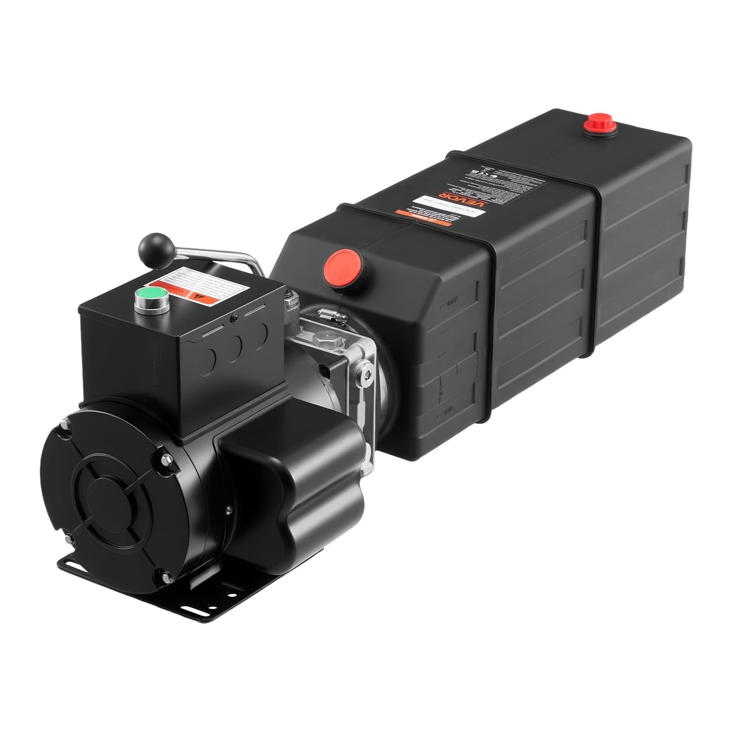 Vevor Hydraulic Pump 15 Quart Hydraulic Motor Hydraulic Lift Single Phase Car Lift 3450 RPM Dump Trailer 208-230 Volt Portable Car Lift 2 Horsepower Auto Lift Vehicle Lift Portable Power Press