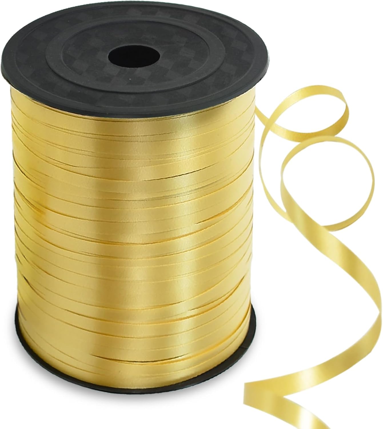 TONIFUL Curling Ribbon - 500 Yards of Gold Balloon String for Art & Craft Decor, Gift Wrapping & Bows