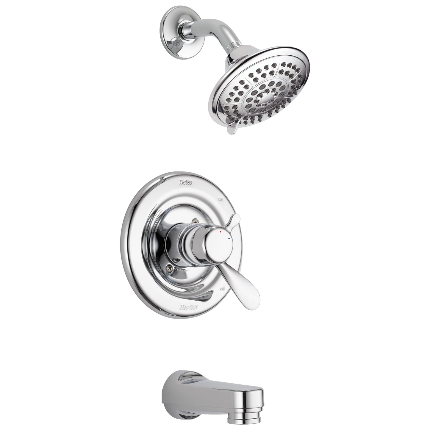 DELTA FAUCET T17430 Classic Tub & Shower, 4.45 x 8.00 x 10.15 inches, Chrome