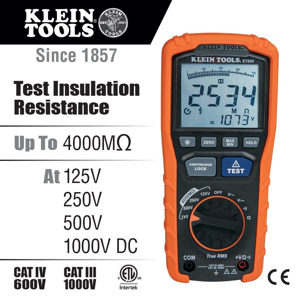 Klein Tools ET600 Multimeter + Line Splitter (10x)
