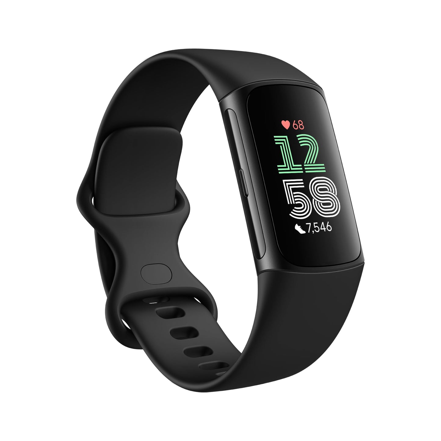 Fitbit Charge 6 Fitness Tracker with Google Apps - Heart Rate on Exercise Equipment - 3-Month Google Health Premium Membership Included - Health Tools - Obsidian/Black - Small&Large Bands Included
