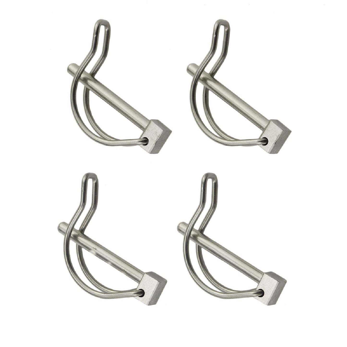 Stainless Steel 316 Quick Lock Release Trailer Towing Coupler Safety Pin Dia 4.5MM(3/16in) Cotter pins Bicycle Stroller Cargo Boat Stage Leg Hitch Hook Clip (4)