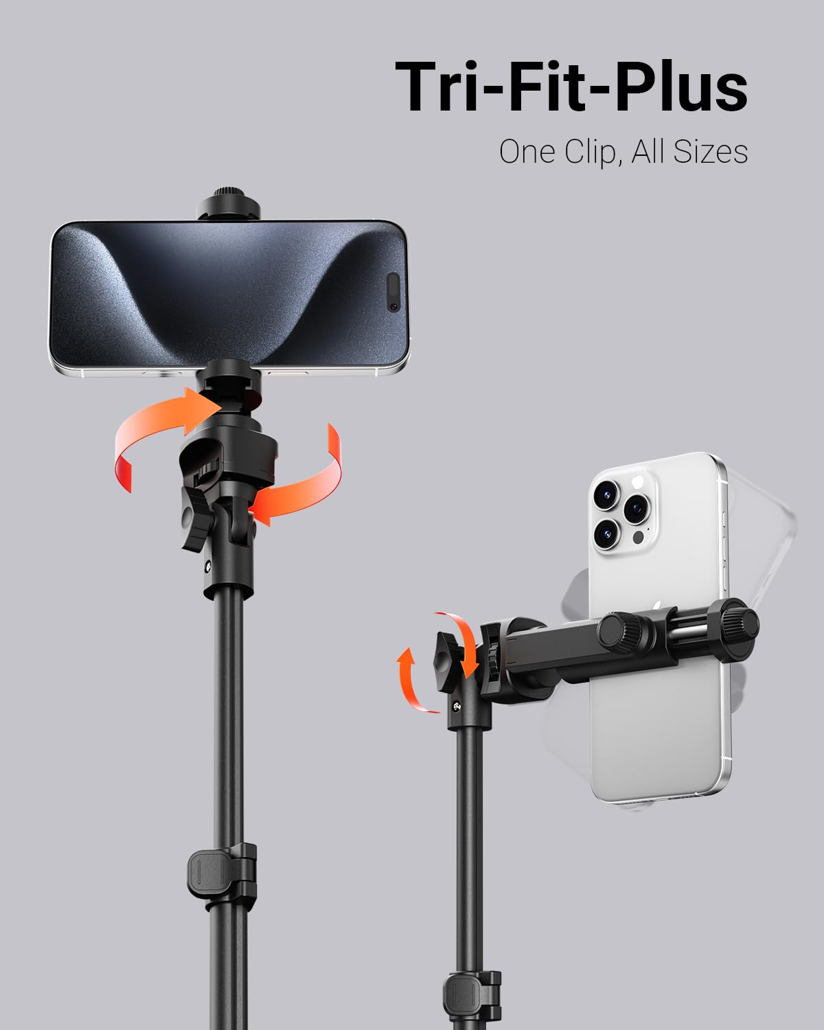 VIMOSE 66" Phone Tripod, Tripod for iPhone with Remote & Phone Stand, Extendable Cell Phone Tripod for Video Recording, Ultimate Tripod & Monopod Accessories for iPhone/Android, Clamp Mount