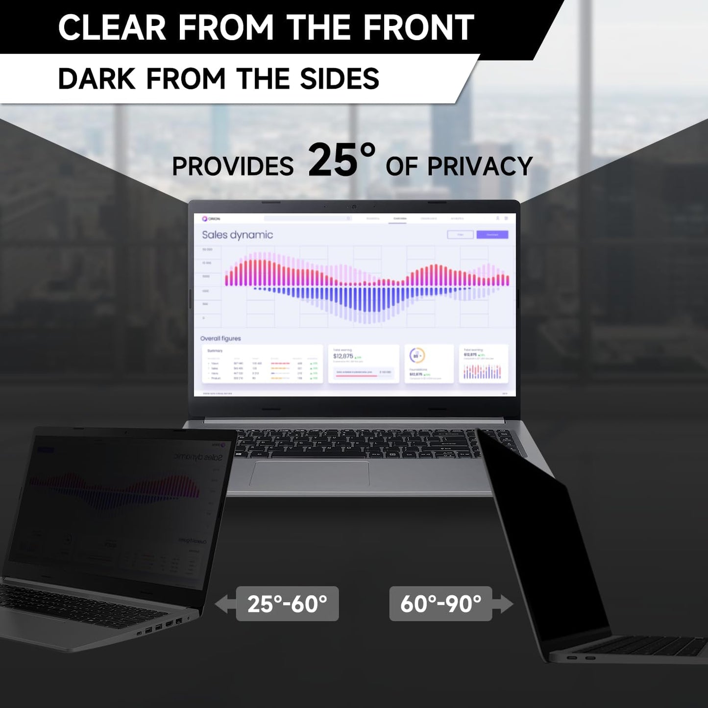 16 Inch 16:10 16" 1920x1200 Laptop Privacy Screen Filter, Anti Blue Light Glare & Anti Scratch Computer Privacy Shield