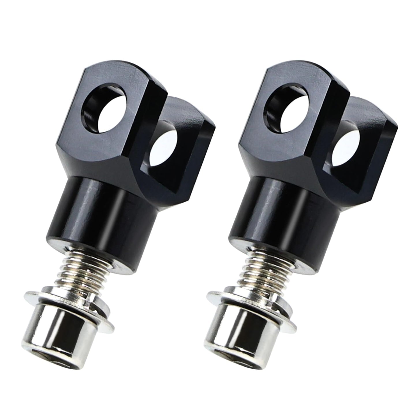 Motorcycle Foot Pegs Mount Supports Compatible with Harley Softail FX FXST FXR Low Rider Sport Glide Footrest Mounting Clevis Hardware Kit (Black)