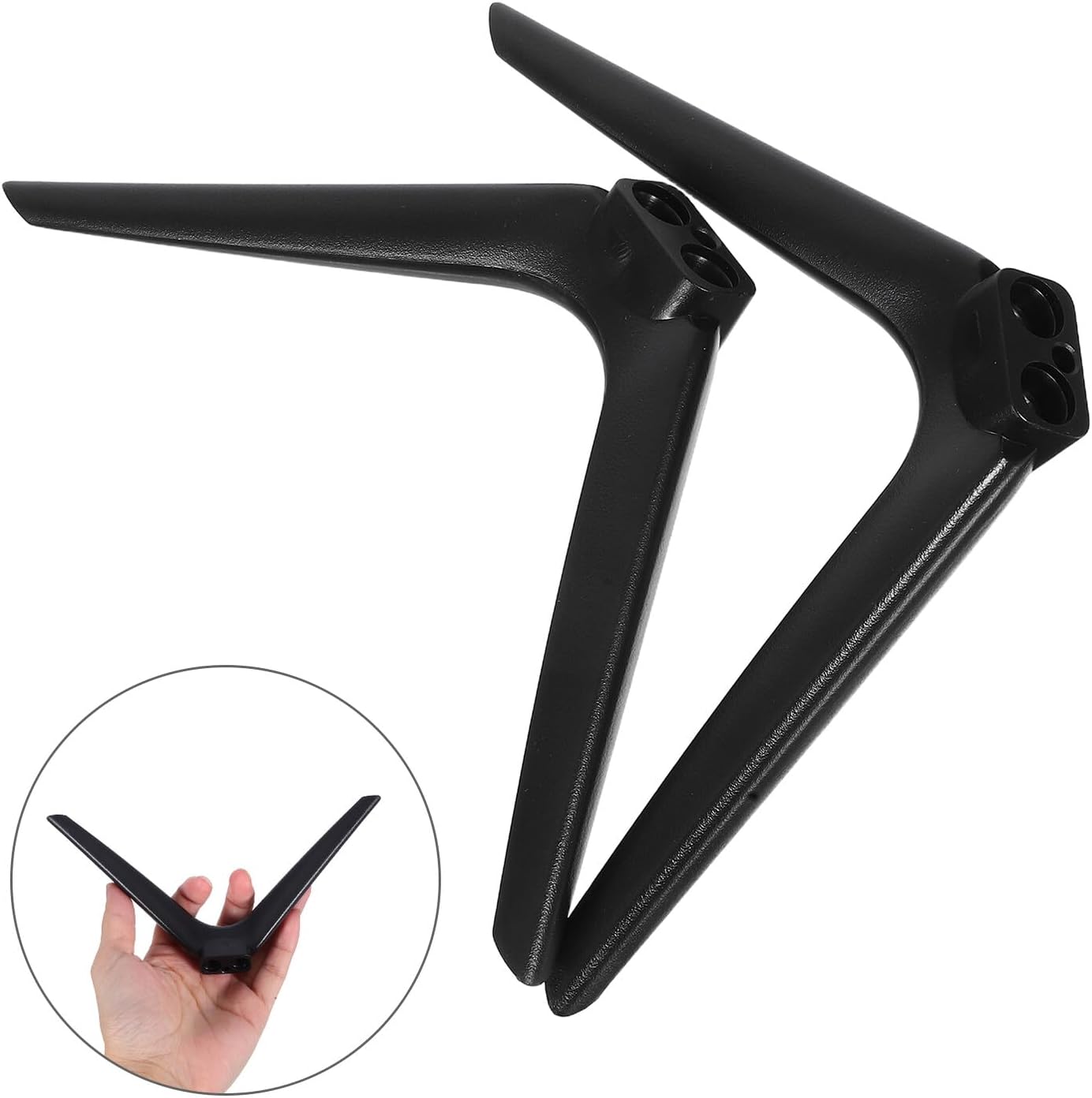 Uonlytech 15mm Tv Stand Base with No-Drill Installation Strong Dual-Hole Plastic Pedestal Support for Flat Screen Tvs