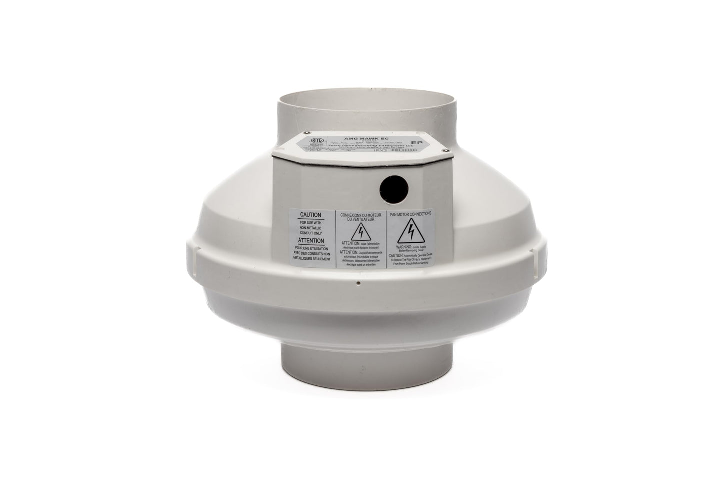 Festa AMG Hawk EC Radon Fan – 4“ Installation Kit - Quiet and Energy Efficient Radon Mitigation Inline Fans – High Performance 6” Duct Fan