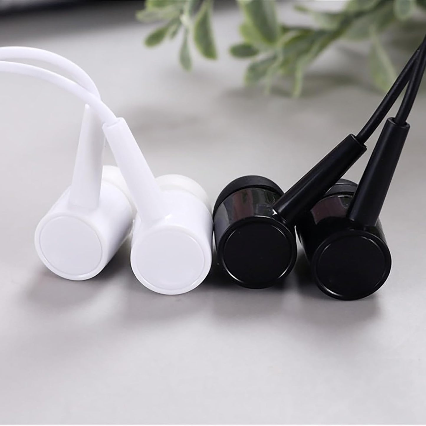 YEKBYOE 2 Pack, 3.5mm Wired Earphones No Microphone Earbuds, Stereo Sound In-Ear Earphones with Tangle-Free Cord