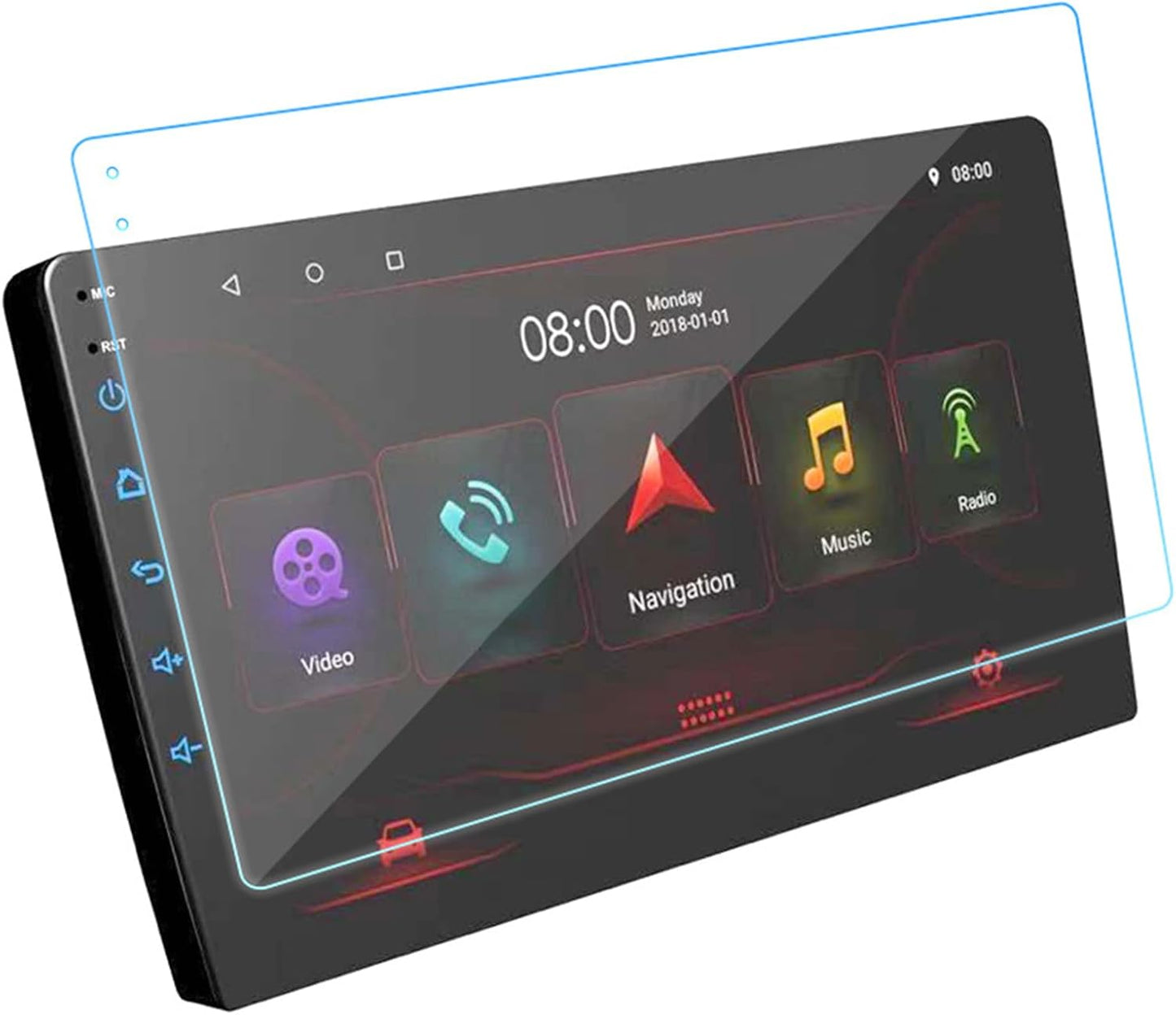 (10 Inch) Acouto Anti Fingerprint Tempered Film for Central Control Navigation, Cleaning Kit Included Navigation