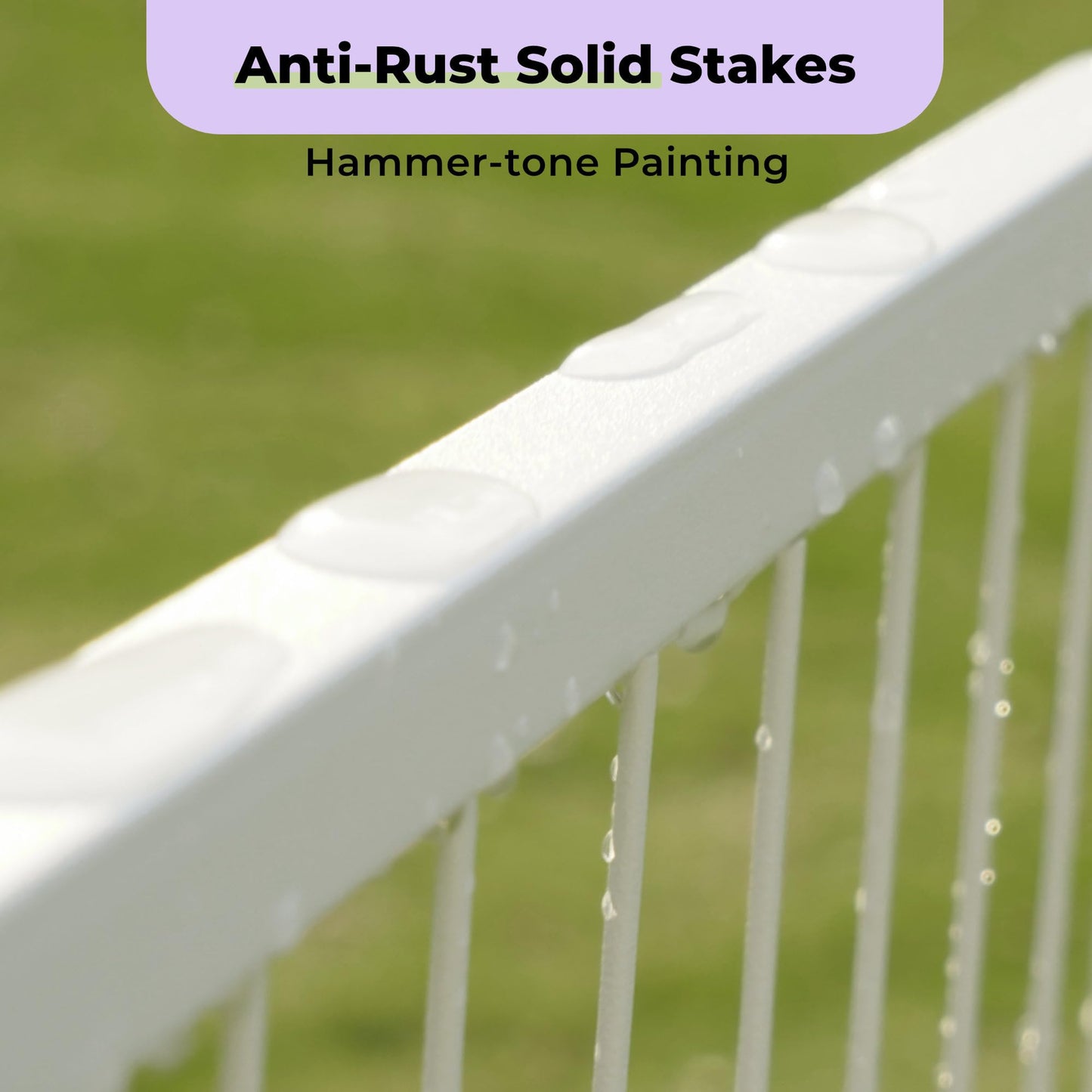 SunsGrove Garden Fence with Gate, 24 in(H) x 11.1 ft(L) 6 Panels Heavy Duty Metal Animal Barrier Fence for Yard, Suitable for Indoor or Outdoor Dog Pet Fence, Garden Fence Border, White