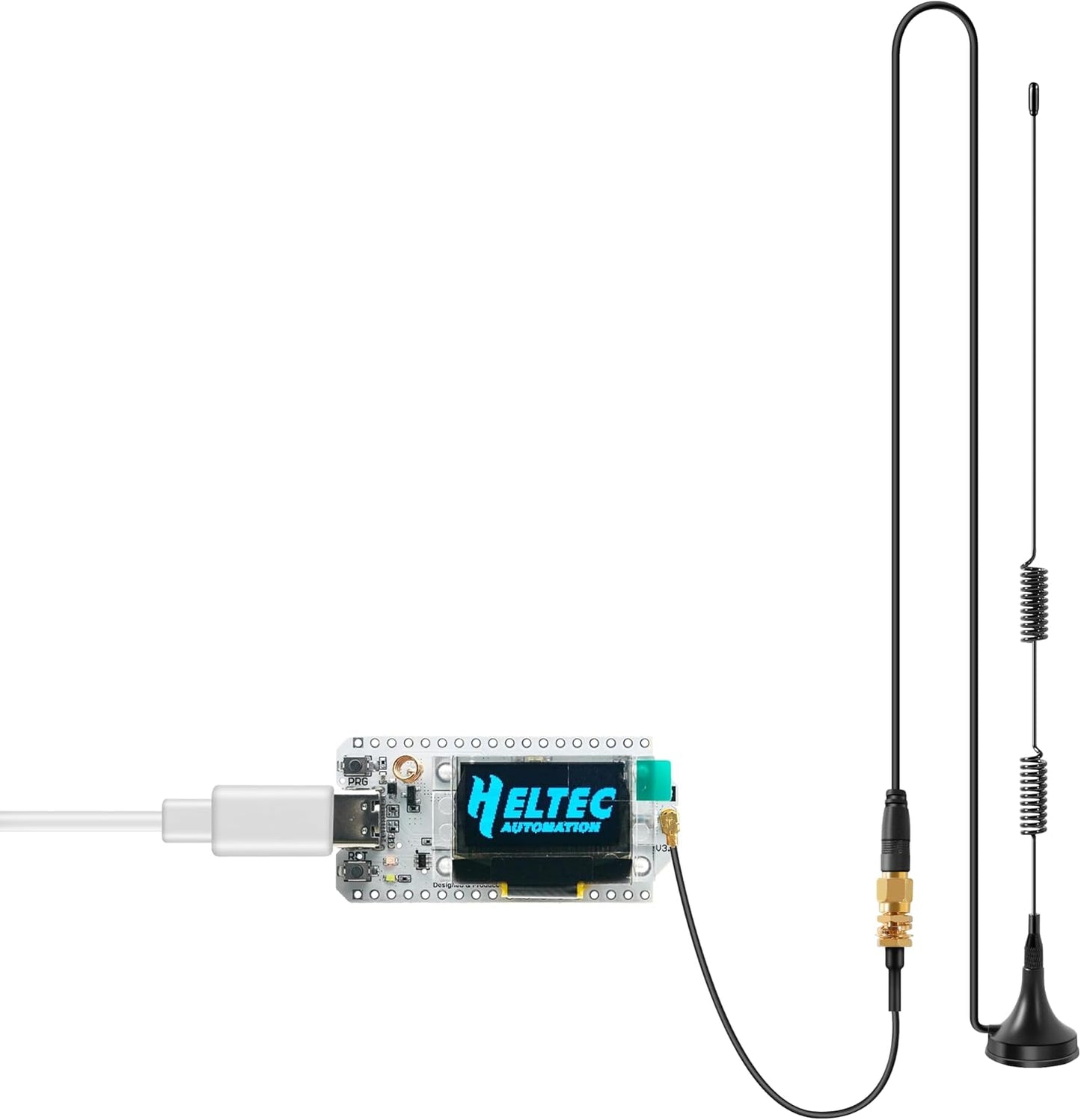 slinkdsco 915MHz ESP32 V3 915MHz 10cm (2 Sets), Meshtastic Long Range Lora Magnetic Base Antenna with SMA Male for LoRa
