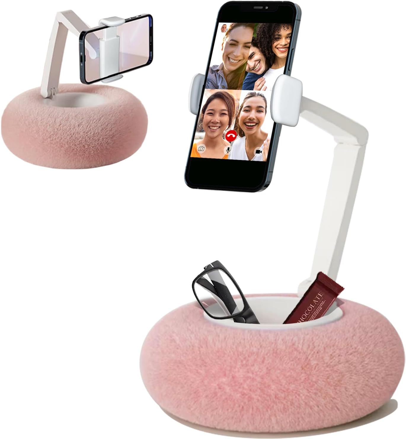 BIVOGID 360Adjustable Height,30% 4-7 Upgraded Phone Holder for Bed,Dual Axis Arm Angle Wider Clamp,Bed Phone Holder