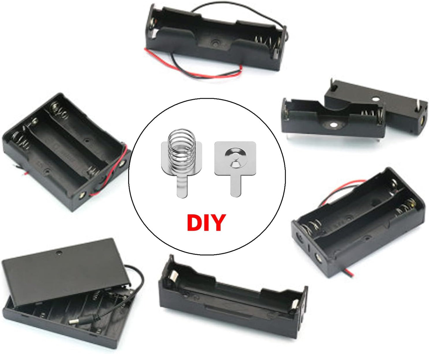 Harniruco 20 LifHap Pairs AA AAA Batteries Metal Battery Spring Contact Plate Replacement for Remote Control Battery