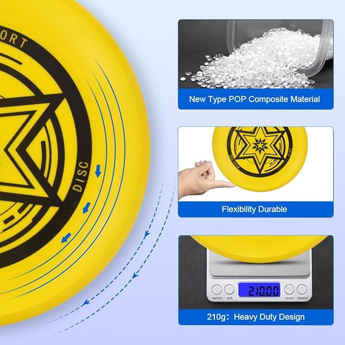 Eastgoing Beach Outdoor Flying Disc – 210 Gram, 11 Inch Heavyweight Flying Disc, Designed for Extreme Wind Resistance – Loads of Colors Available