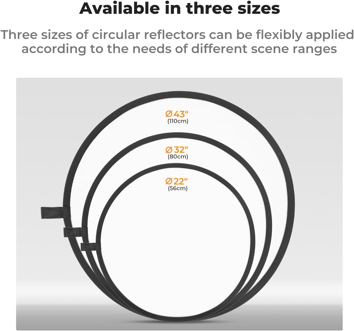 K&F CONCEPT 5-in-1 22" (56cm) Light Reflector Photography Diffuser Collapsible Portable for Studio and Outdoor Lighting