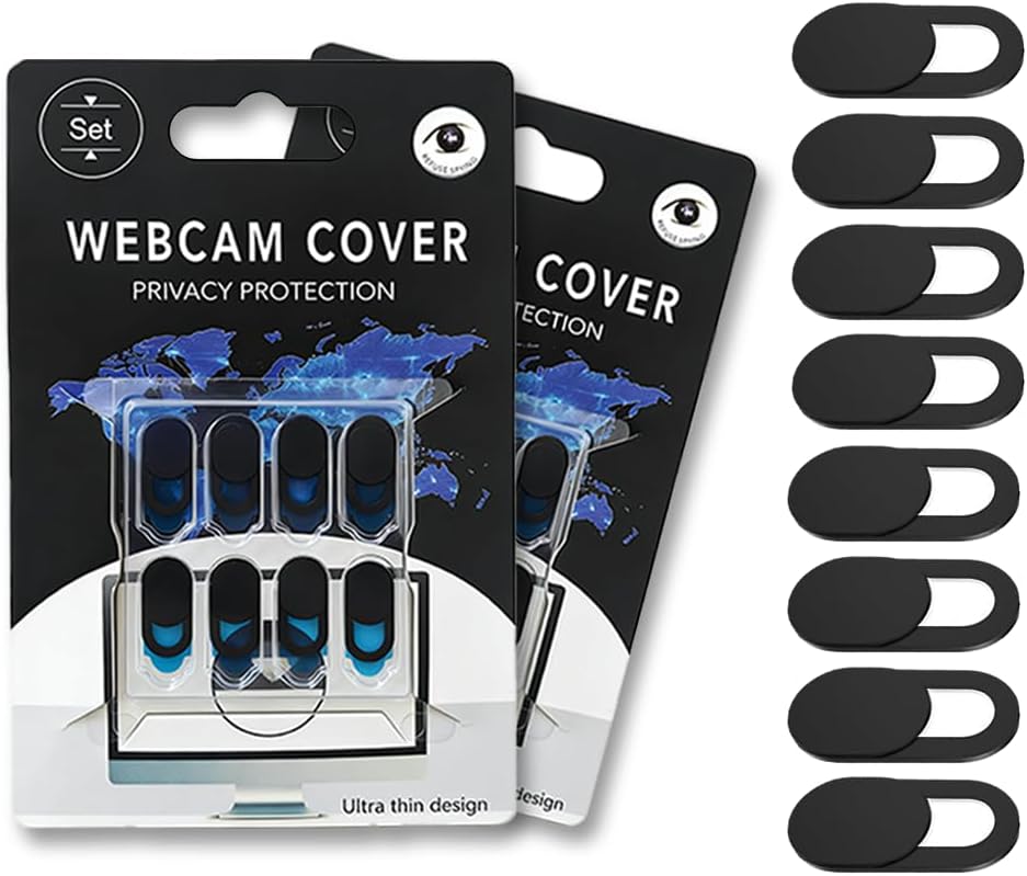Generic [8 Packs], 0.023-inch Webcam Cover Slide Ultra-Thin Plastic Webcam case, Suitable for MacBook Pro, iMac