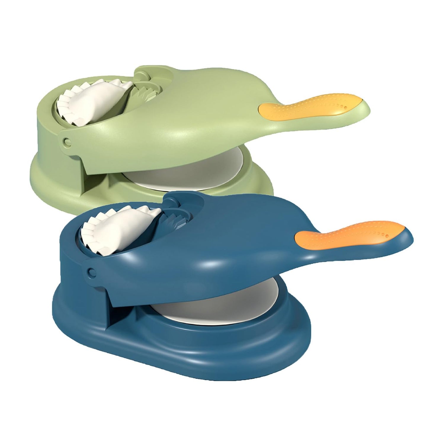 365Home【Upgrade】2-Pack 2 in 1 Dumpling Maker Press, Dumpling Skin Maker Machine, Empanada Maker Press, Multifunctional DIY Manual Dumpling Press Mold Set (Blue, Green)