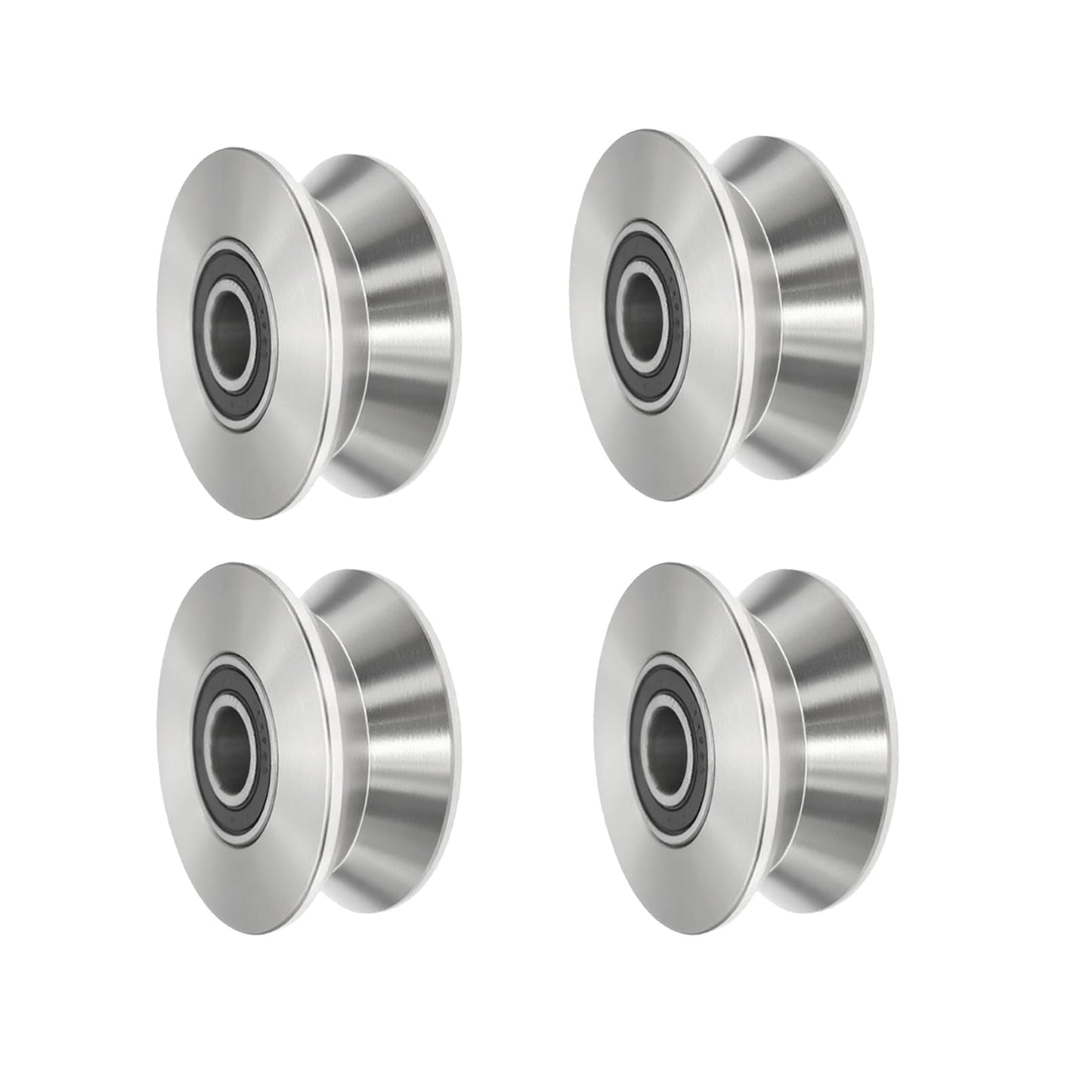 Sliding Gate Wheel Stainless Steel V Groove Wheel Heavy Duty Conveyor Rollers Industrial Caster Ball Bearing Pulley Rolling Gate Hardware Kit for Garage Door Machinery