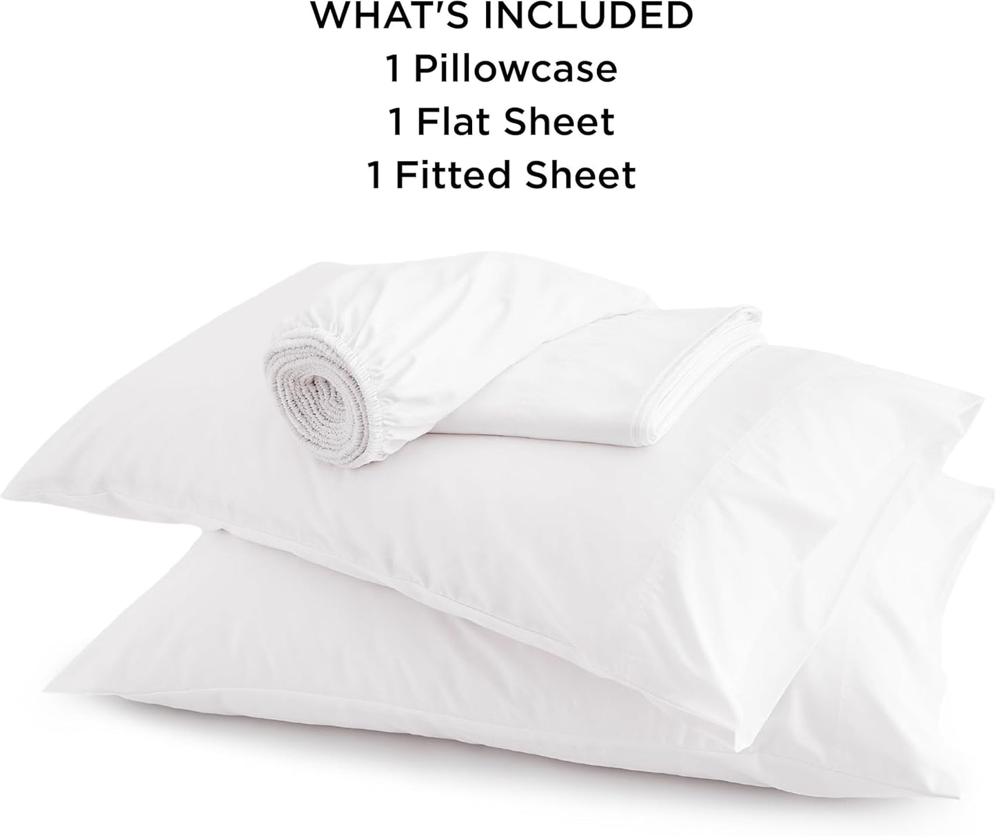 Bedsure Cooling Twin XL Sheets - Breathable Rayon from Bamboo, Soft & Silky, Deep Pocket Up to 16 Inches, White