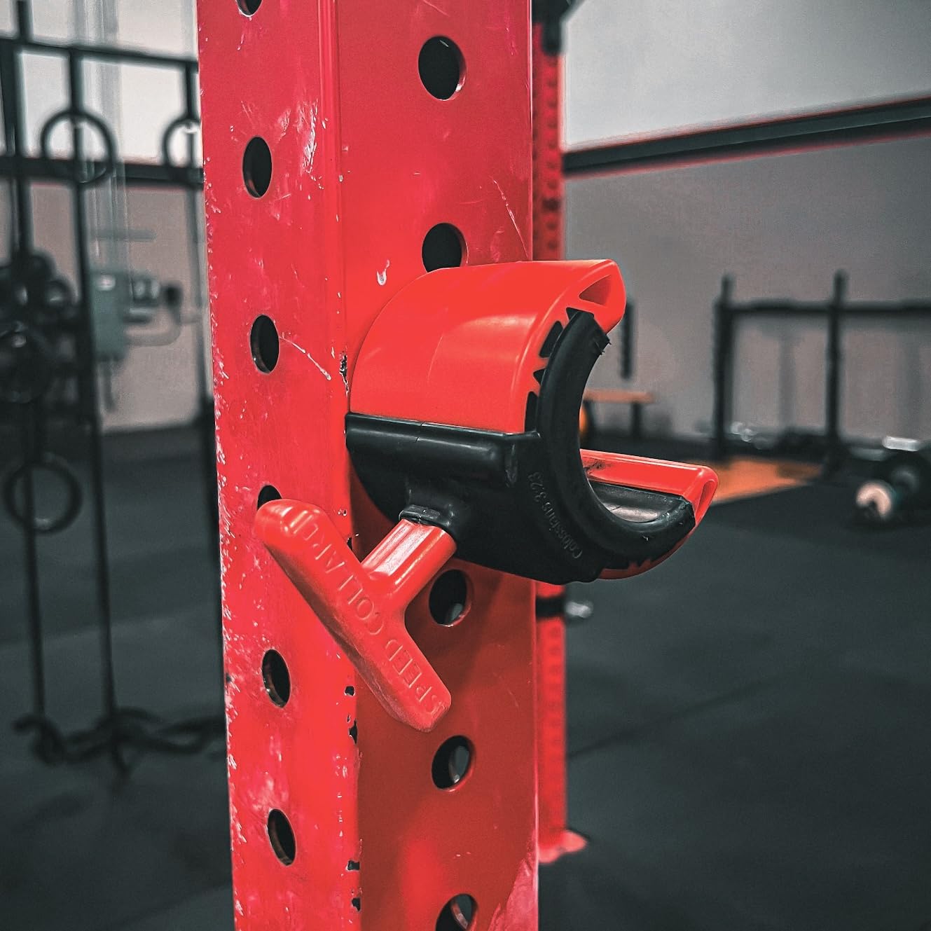 Speed Collar, Fastest Bar Clips for Weight Lifting Powerlifting Bodybuilding, for 2inch barbells (Red)