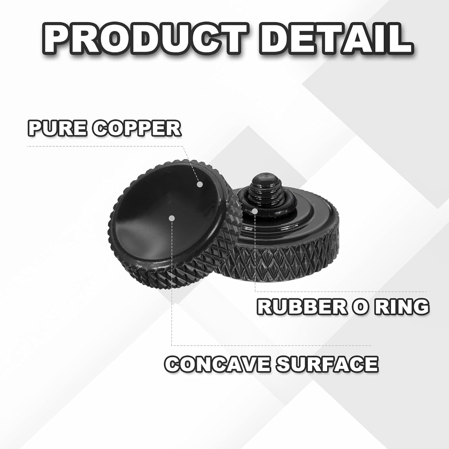 4 Pack 12mm PATIKIL Camera Shutter Button, Concave Surface Shutter Release Buttons Pure Copper Camera Button for Nikon