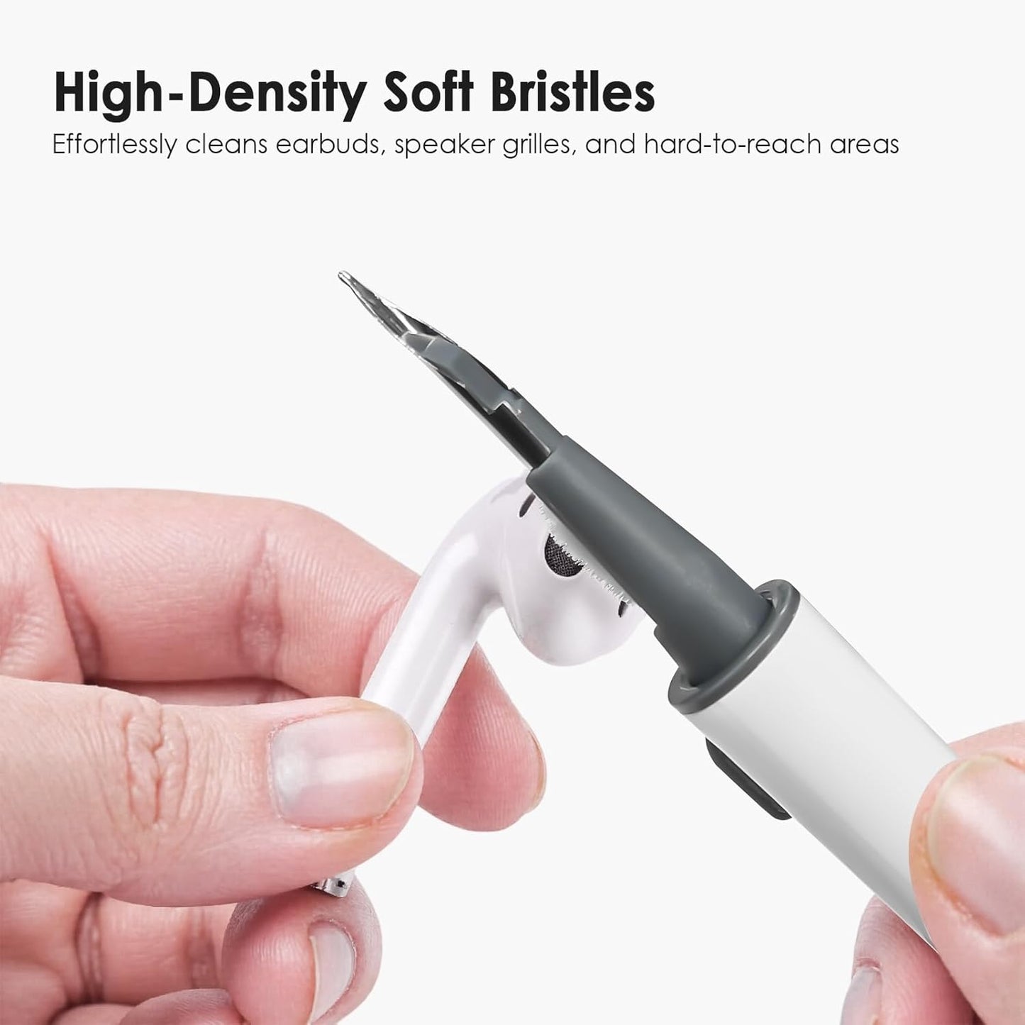TENOC 1 2 3, Cleaner Kit for Airpods, Multi-Functional Clean Pen with Soft Brush for Airpods Pro Wireless Headphones