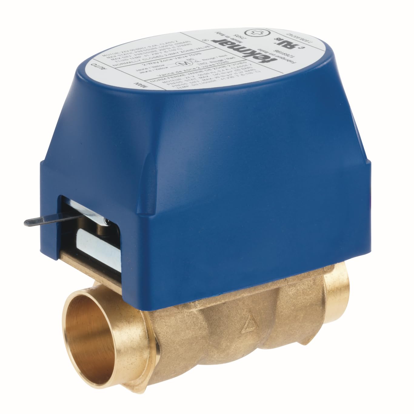 tekmar 703S 2-Way Zone Valve | Normally Closed, Electro-Mechanical Actuation with End Switch, 1" Sweat Connection, 24V AC Hydronic Heating & Cooling Systems