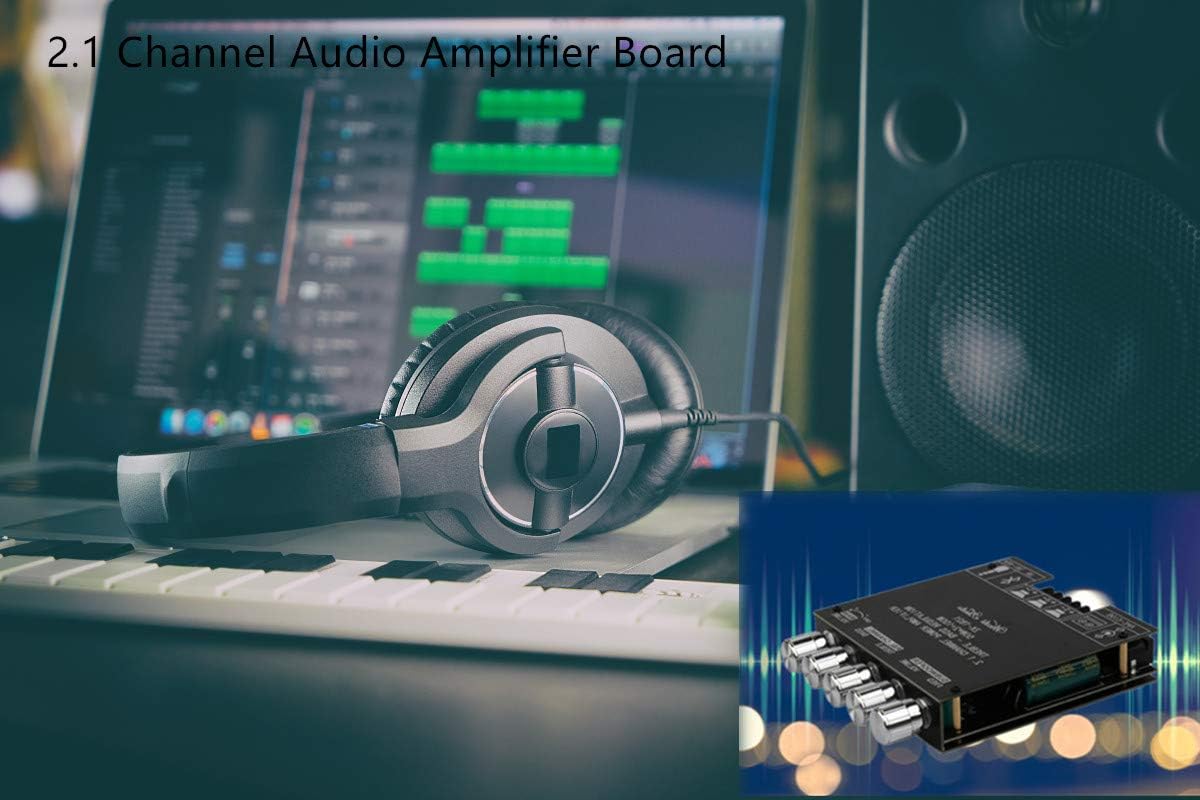 ZK-TB21 2.1CH 50W 2 +100W Bluetooth5.0 Bluetooth Audio Amplifier Board, x Subwoofer Power Amp with Treble and Bass