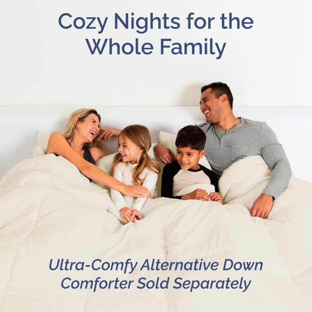 Skiennix Full XL Bed Sheet Set - Soft, Breathable & Cooling 4-Piece Luxury Bedding - Deep Pockets, Off White