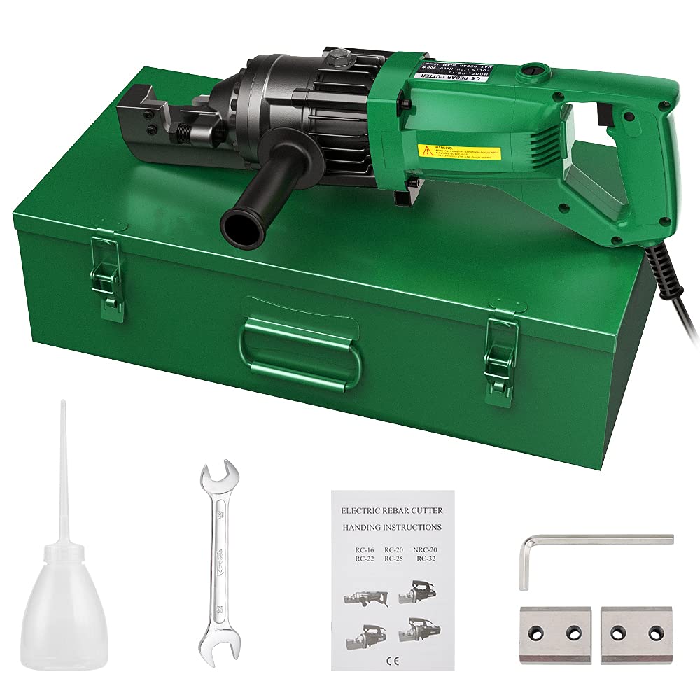 Anbull 900W Electric Hydraulic Rebar Cutter, Cutting up to 5/8 Inch 4-16mm #5 Rebar, with Replaceable Jaw Blades, Cutting Speed 2.5-3.0S (900W RC-16)