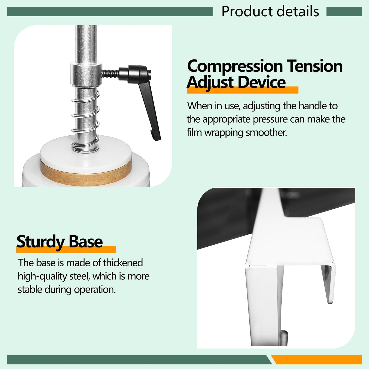 Manual Stretch Film Wrapping Machine,Film Dispenser Wrap Bench,Heavy Duty Unibody Film Wrapper Table Pallet Box Shrink for 12-20in Film