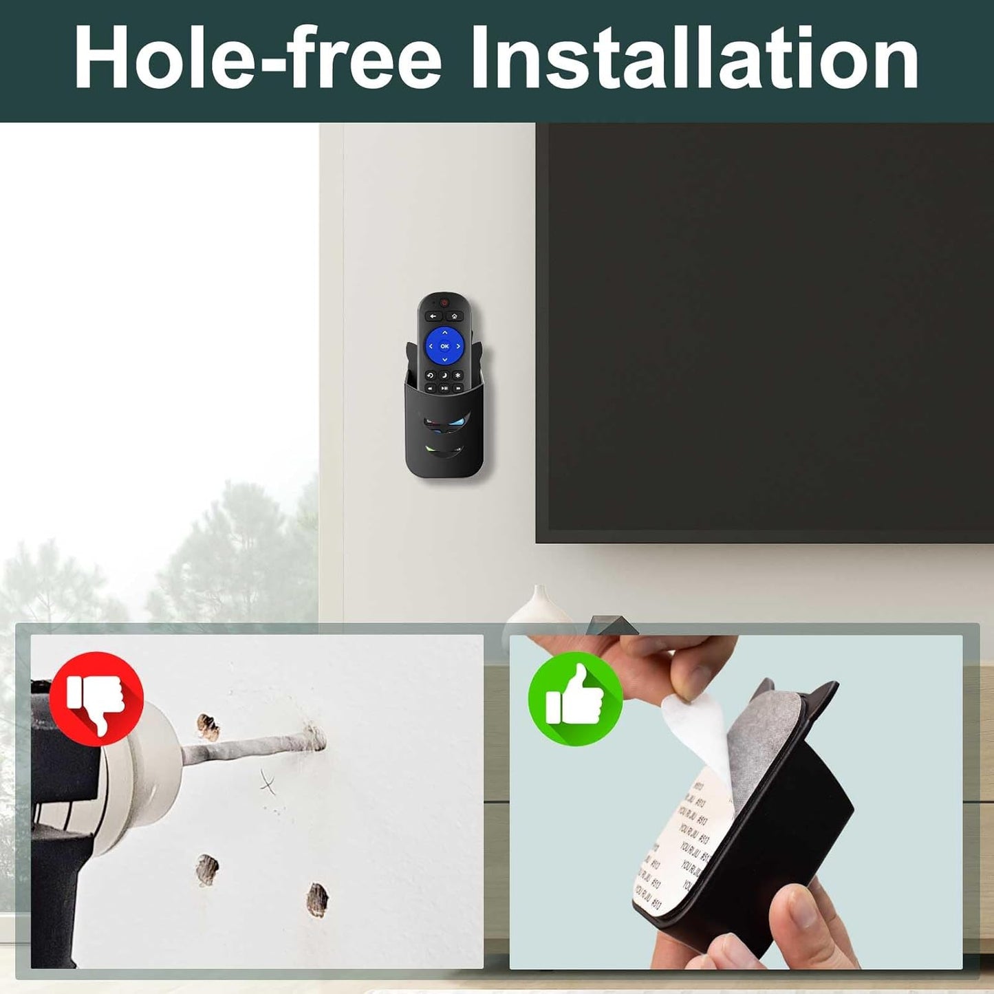 Yimaut 2 Pack UC7030T, UC7078T Universal Remote Holder for Roku Remote, for LG TV, Soundbar, Fan Remote, Remote Control