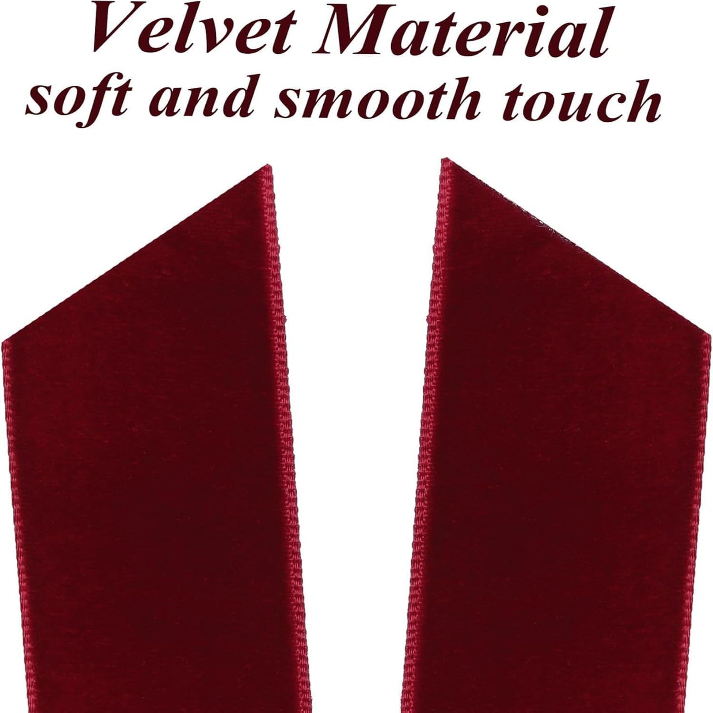 Velvet Ribbon Bows by Wine Red | 12 Pcs 5in x 10in Christmas Tree Ornaments for Holiday Decor