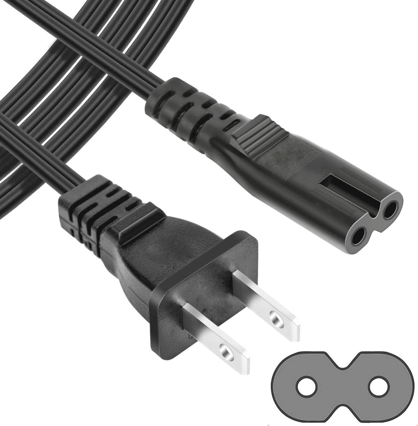 Dafalip HI-04 2 5FT FANGOR DR. J Professional Mini Prong Power Cord Cable Compatible for TMY, HAPPRUN, FANGOR Mini