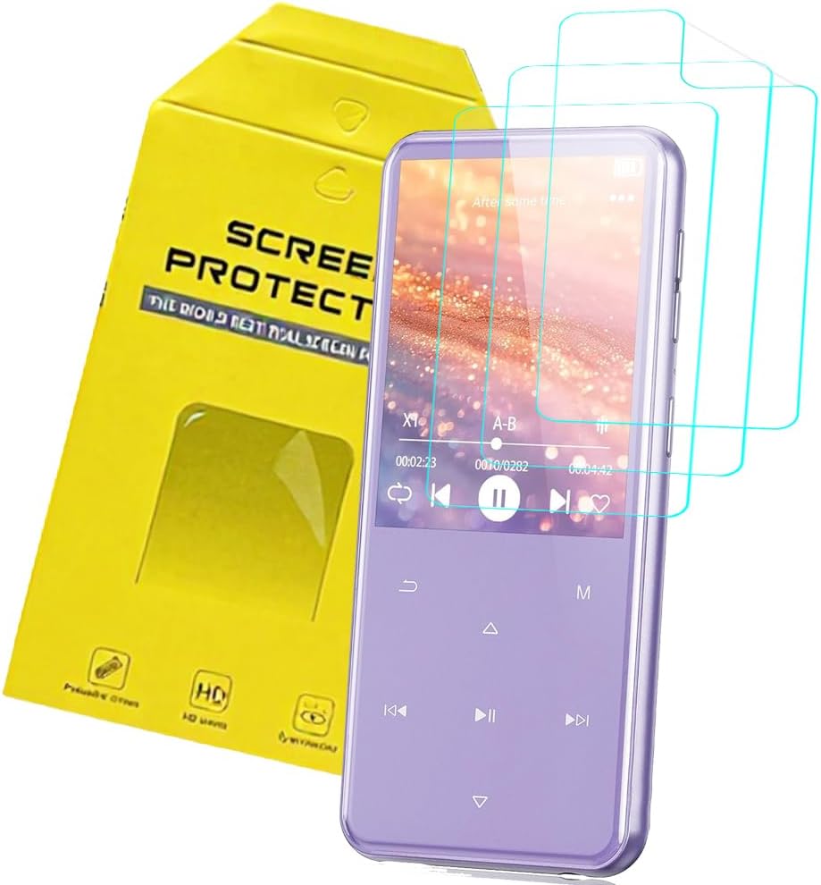Covthch 3 Pack M3 M6 MP3 M3 M6 2.4" MP3 for AGPTEK / Aiandcc Player Screen Protector, HD Clear Anti-Fingerprint