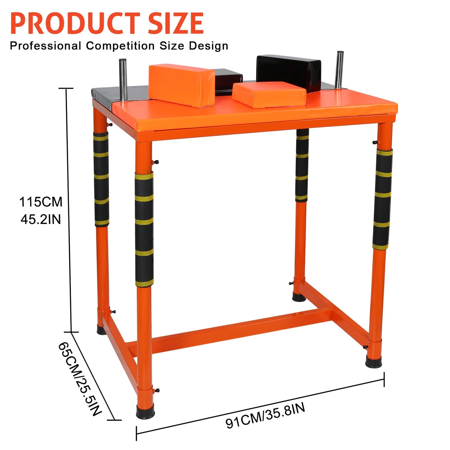 JELLYRATTBIT Professional Wrestling Battle Table - Competition Training Equipment for Home Gym Club (Orange with Black)