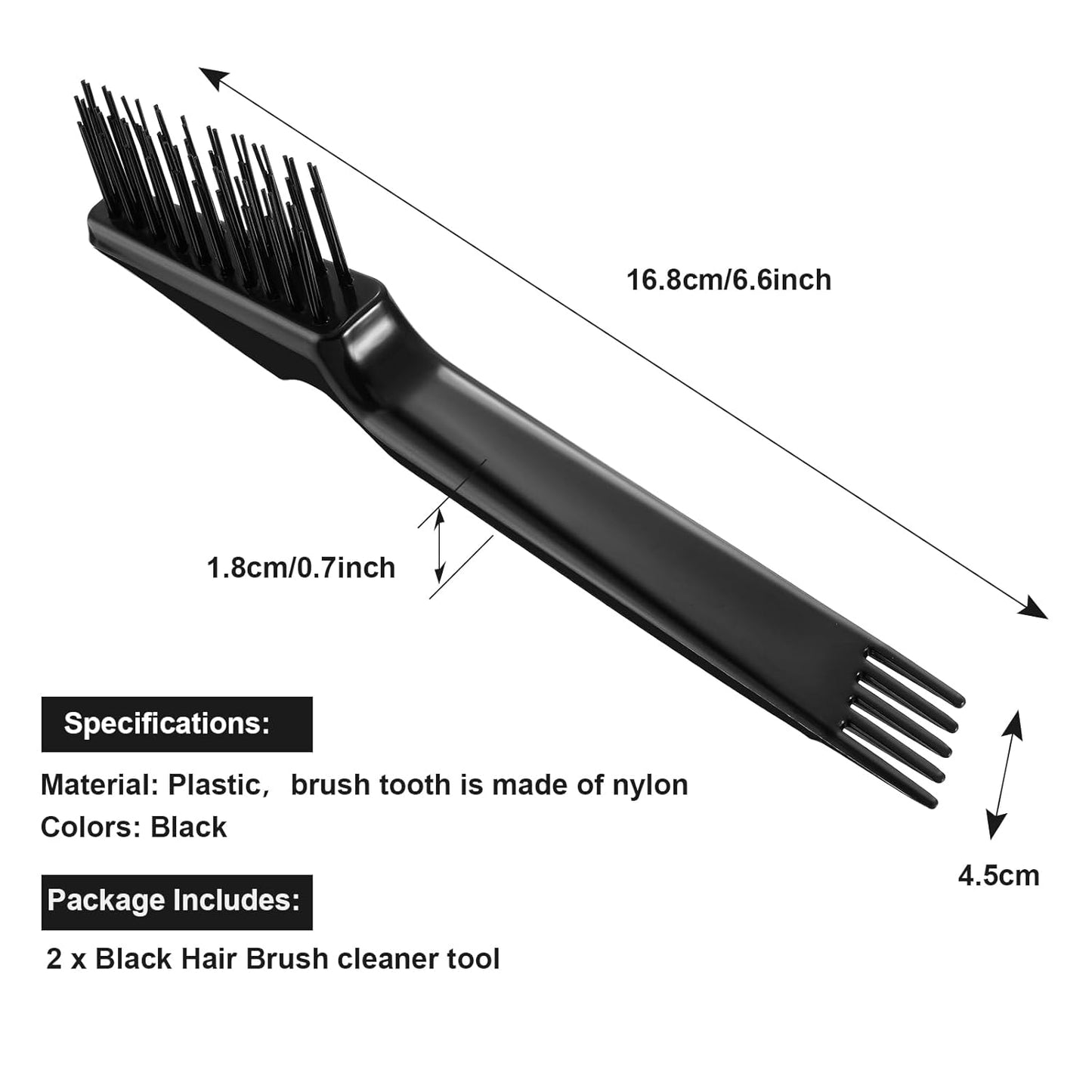 Yaomiao Hair Brush Cleaner Tool - 2-in-1 Dual Edge Brush & Comb Cleaning Kit for Home & Salon Use